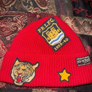 Polo Ralph Lauren Naval Sailors Tiger Collegiate Embroidered Ralph Red Beanie